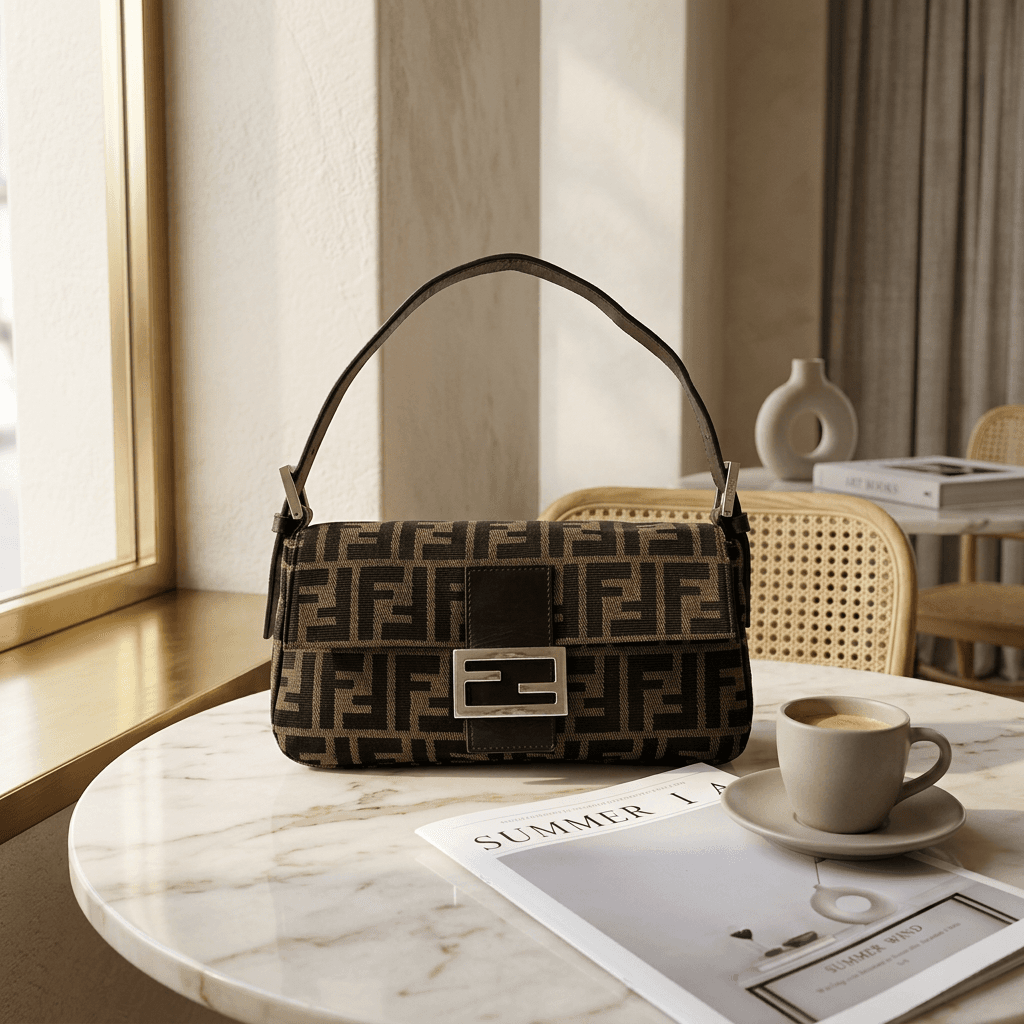 Fendi Tobacco Brown FF Baguette - photo 3