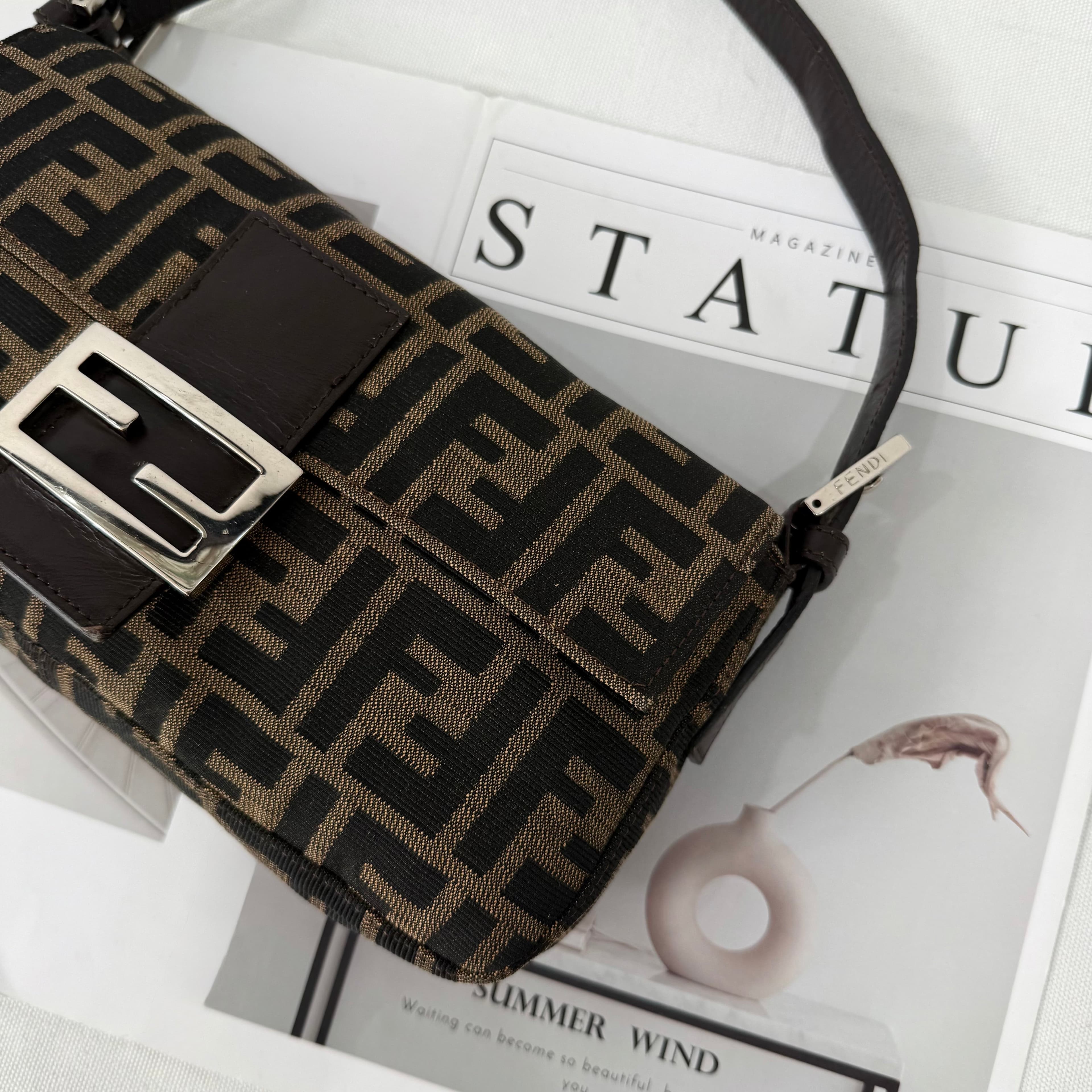 Fendi Tobacco Brown FF Baguette - photo 4