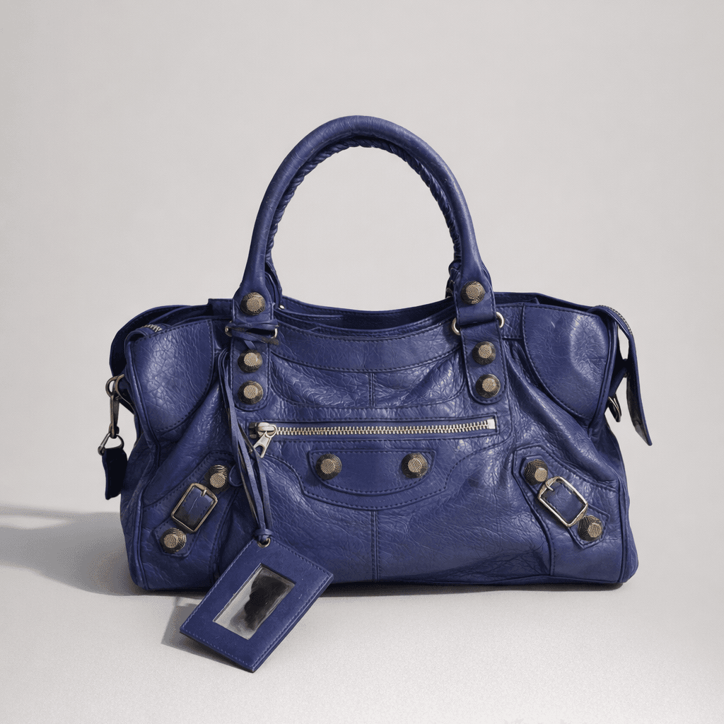 Balenciaga Giant Part Time - Blue Lambskin - photo 3