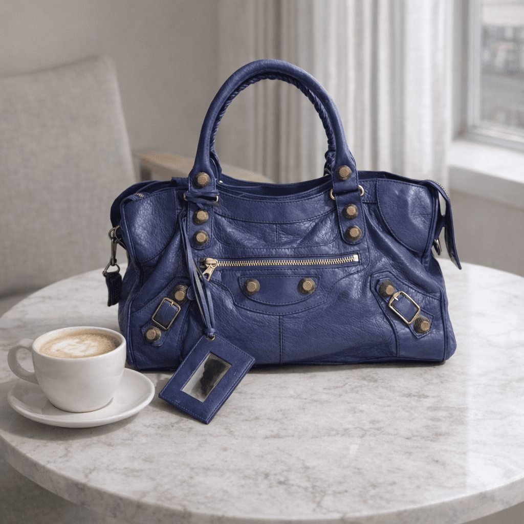 Balenciaga Giant Part Time - Blue Lambskin - photo 2