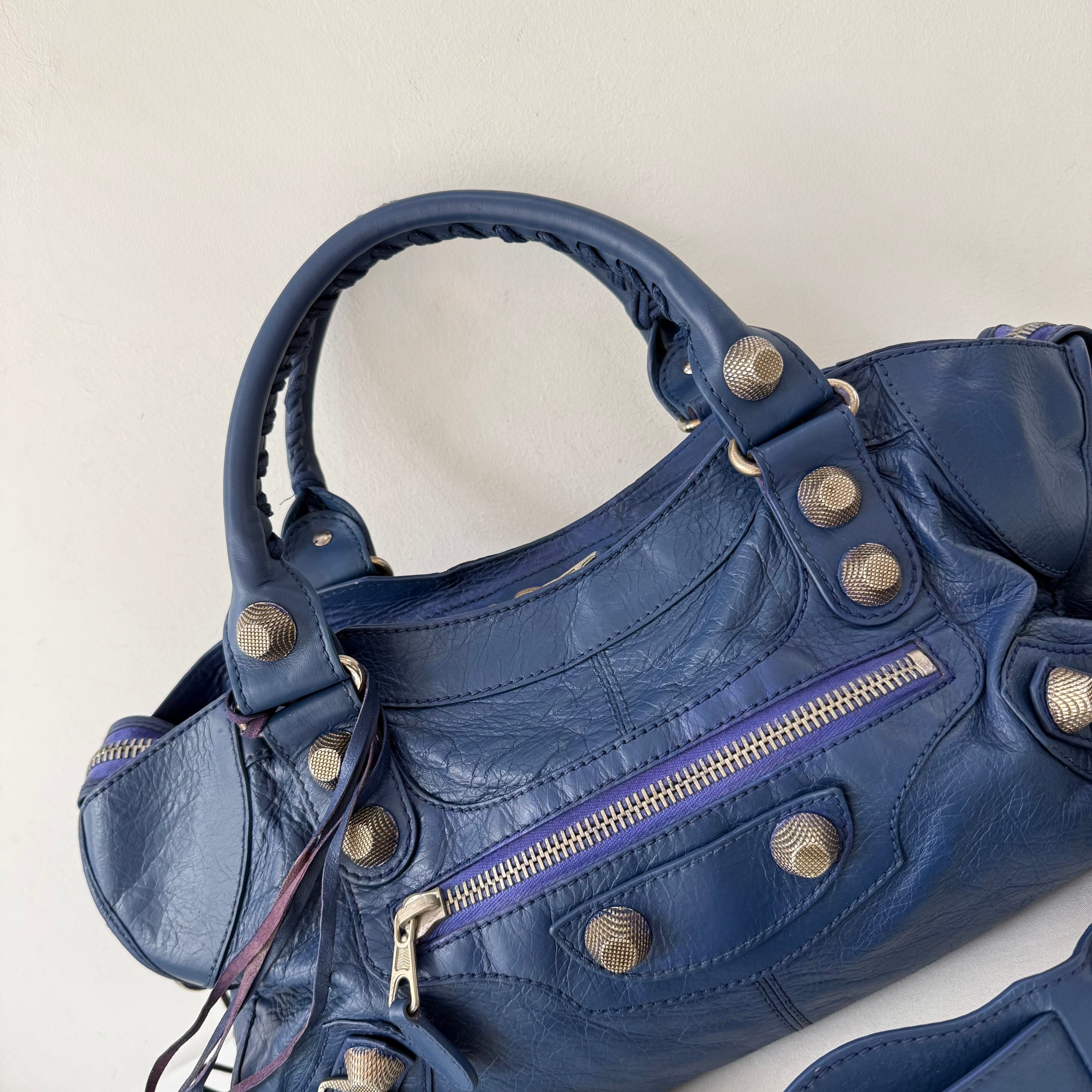 Balenciaga Giant Part Time - Blue Lambskin - photo 4